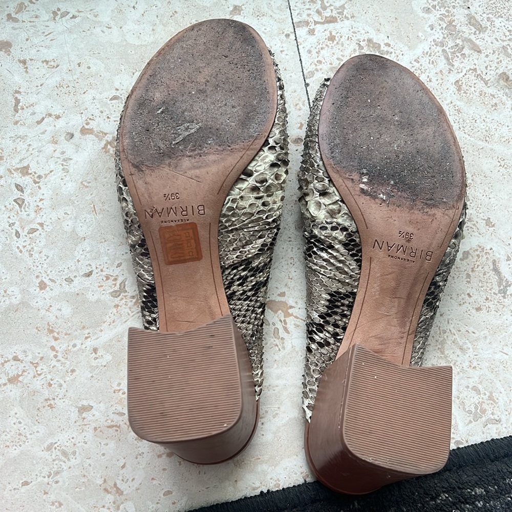 Alexandre Birman Size 39.5 Two Tone Python Mules … - image 5